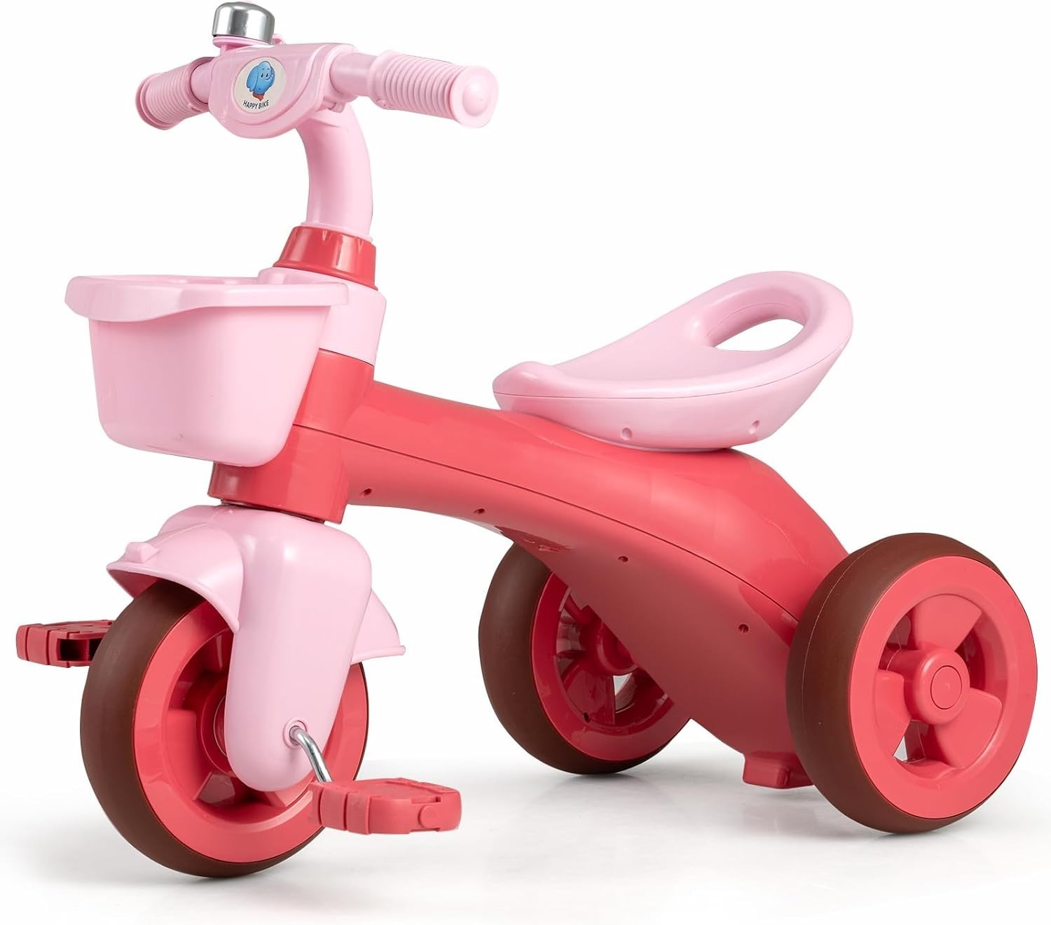 Kids Tricycle 3 Wheel Toddler Trike Front Rear Basket Bike Age 3-5