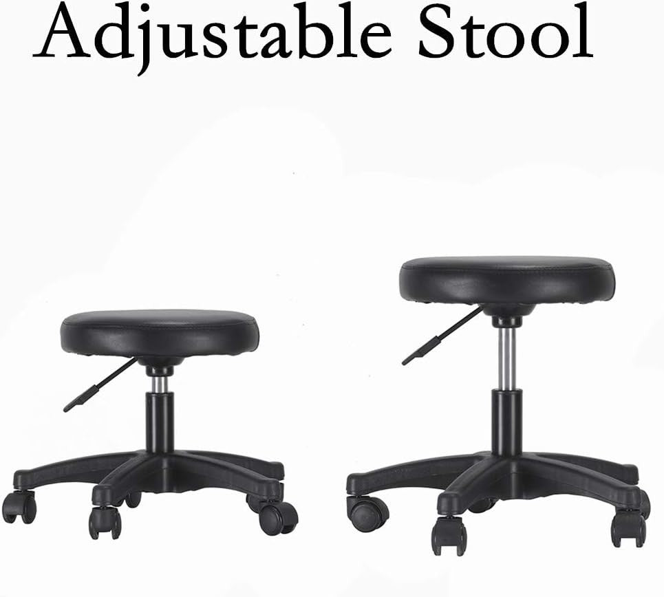 Reclining Massage Bed Adjustable Beauty Salon Spa Tattoo Chair w/ Stool Black