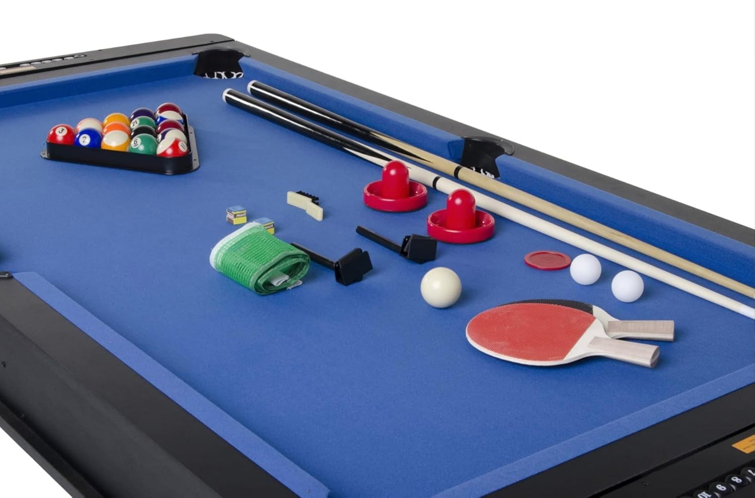 6ft 3 in 1 Rotating Pool Air Hockey Table Tennis Game Table