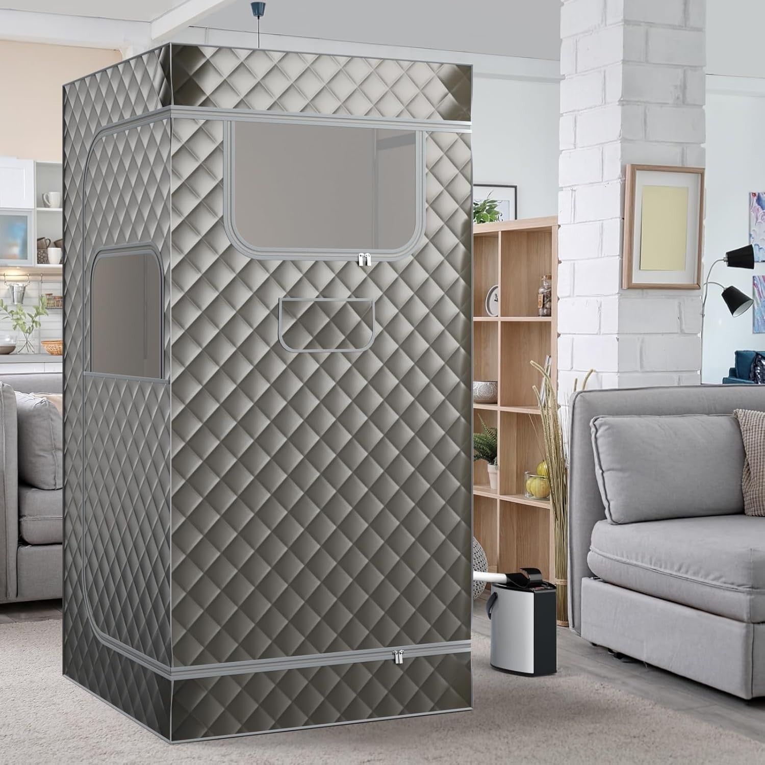 Portable Home Steam Sauna Tent w/ 3L Steamer & Remote – Full Body Detox Spa