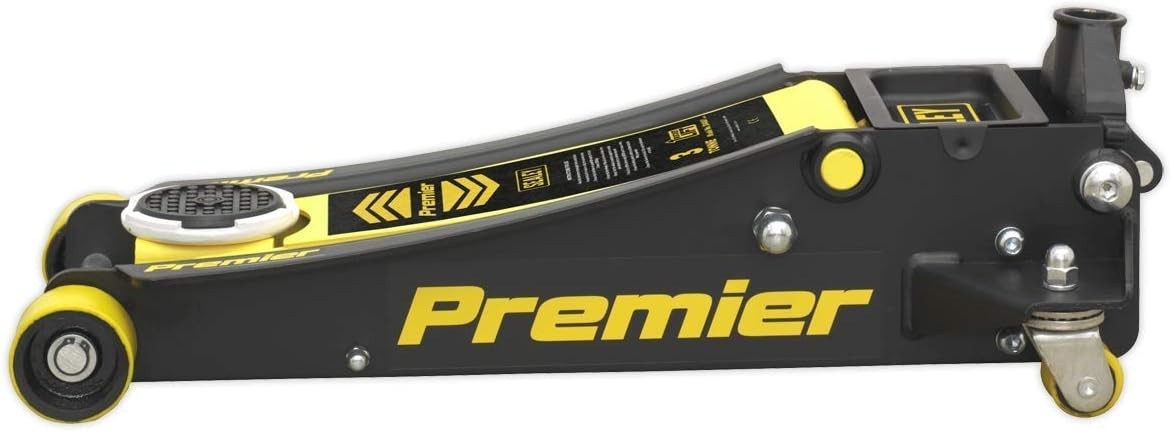 3 Ton Low Profile Trolley Jack Rocket Lift Heavy Duty Car Jack 100–533mm Yellow