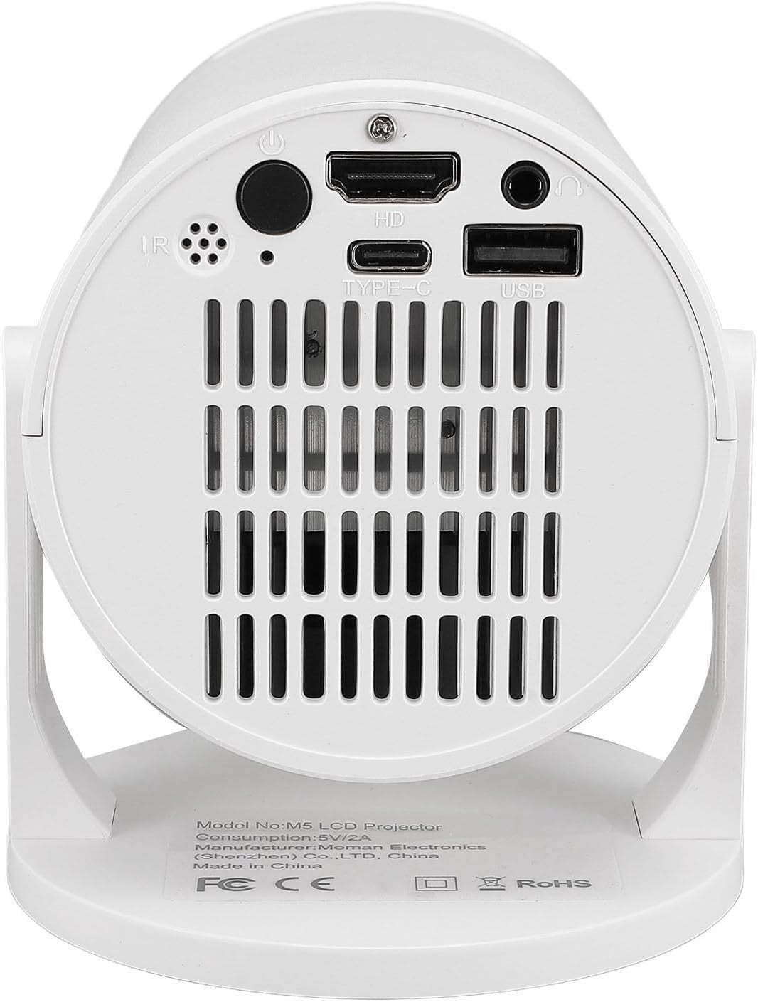 1080P WiFi Bluetooth Mini Projector 8000LM 270° Adjustable 150"