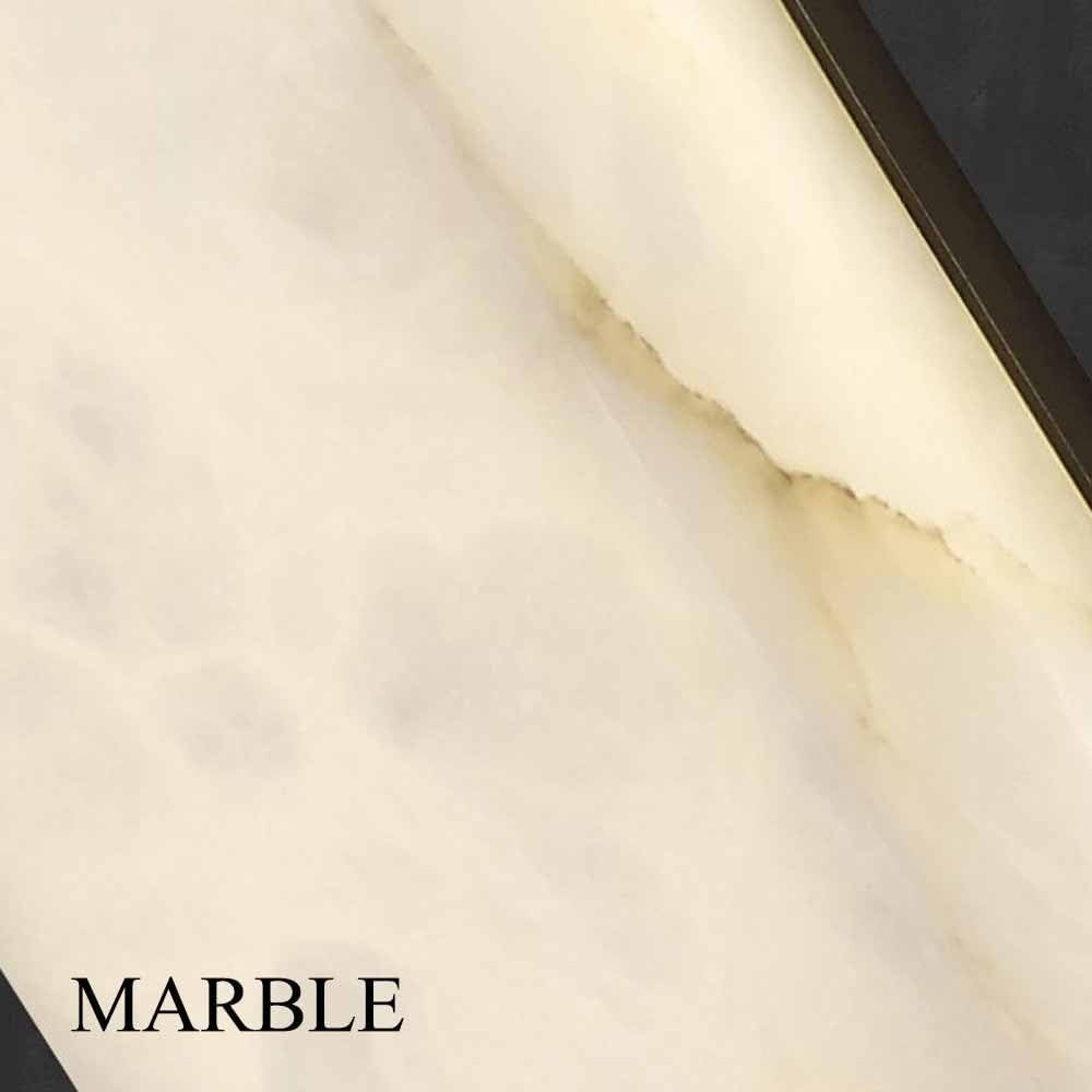 Modern Marble Wall Sconce Light LED Alabaster Brass Indoor Lamp
