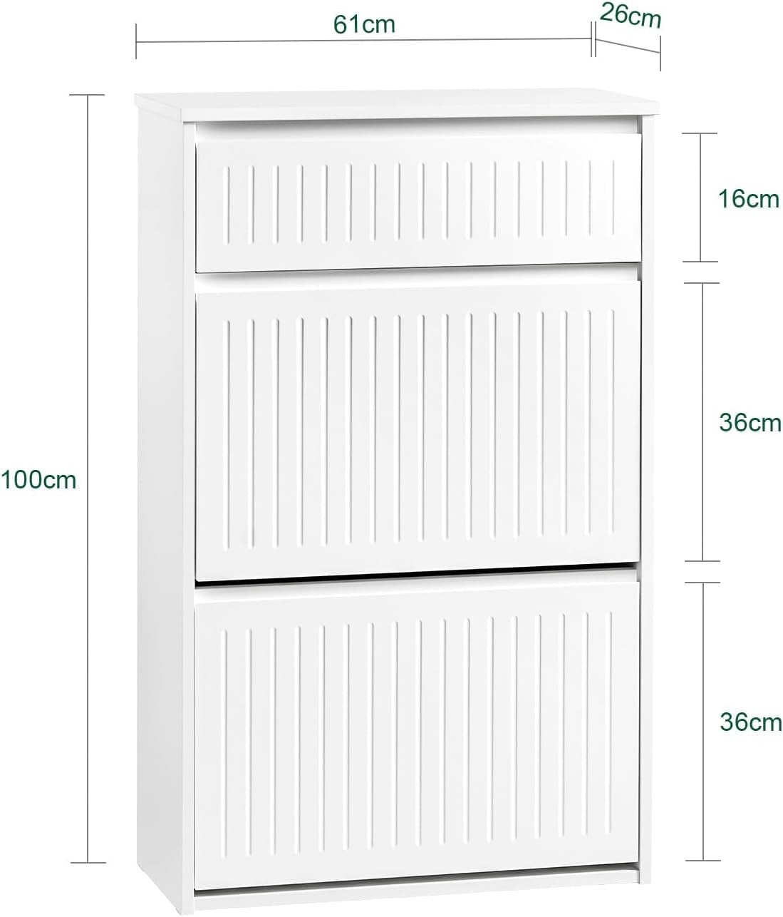 Slim Shoe Cabinet Storage Unit – 2 Flip Drawers, Pull-Out, Narrow Hallway Organi