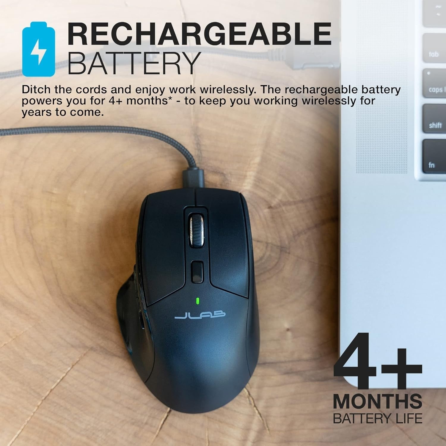 Bluetooth Wireless Mouse Rechargeable Silent Tri-Mode USB