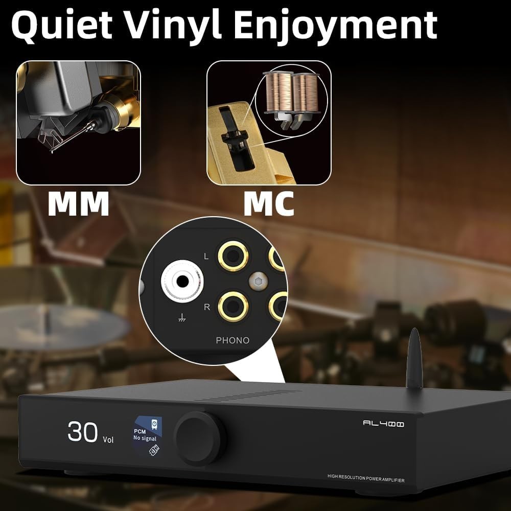 AL400 HiFi Decoder Preamp Phono Amp RCA USB Optical Coax HDMI eARC