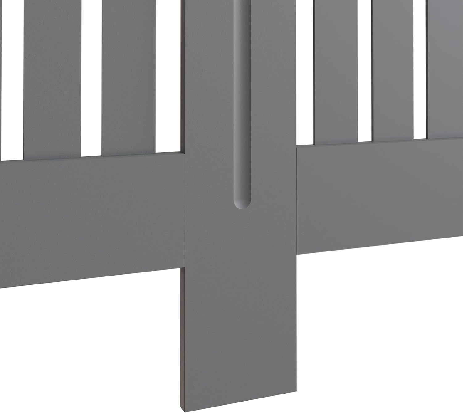 Large Grey Radiator Cover MDF Slatted Cabinet with Shelf Modern Heating Unit