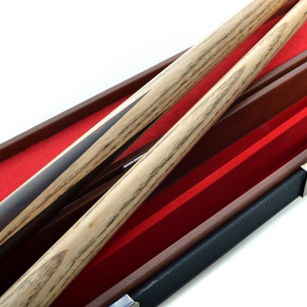 57” Snooker Pool Cue 2 Piece Ash Shaft 9.5mm Tip Case 18oz
