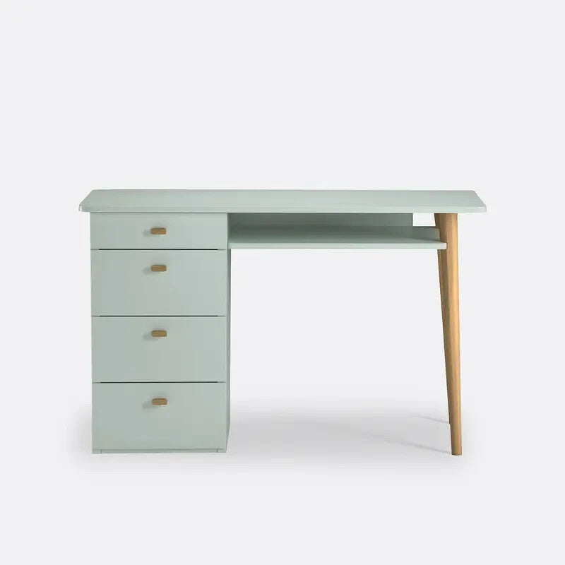 Scandi 4-Drawer Desk 120cm Pine MDF Study Table with Storage Unit
