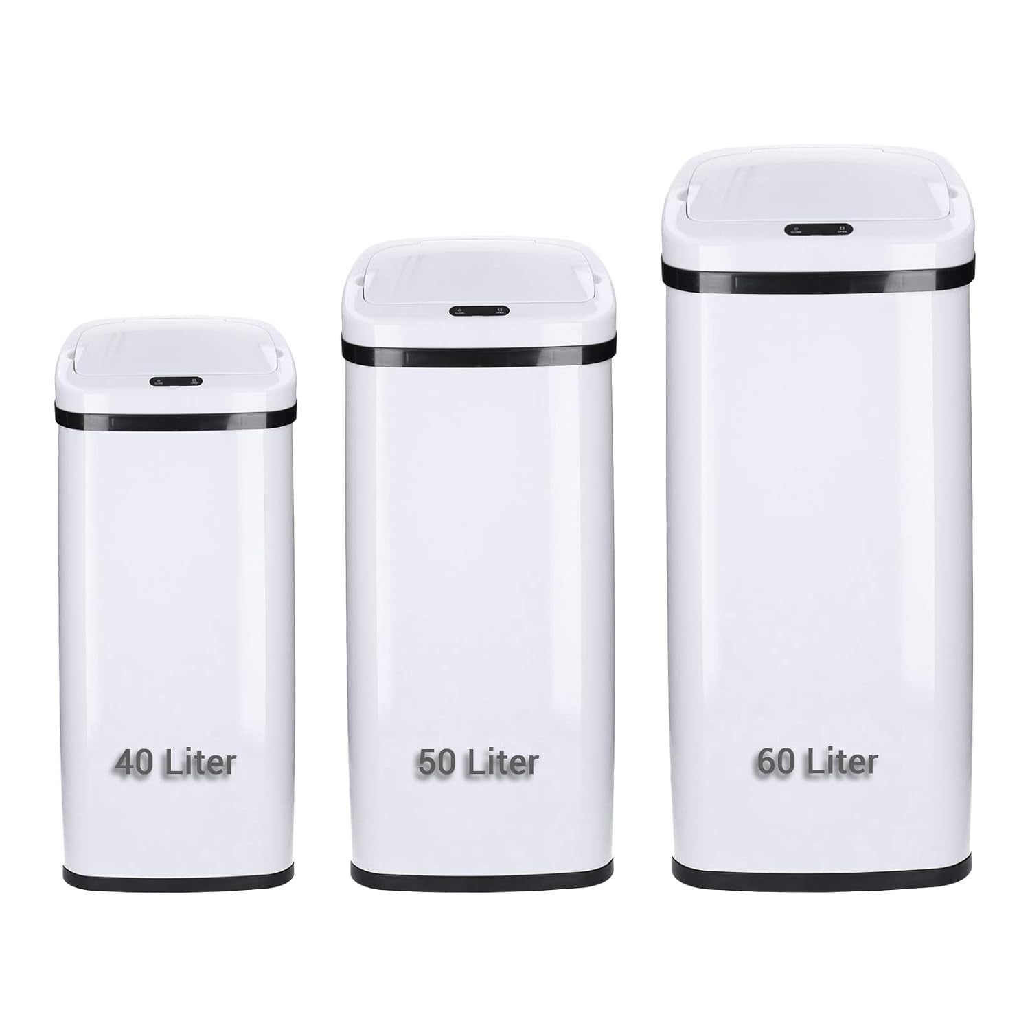 30L Automatic Sensor Kitchen Bin Touchless Close White