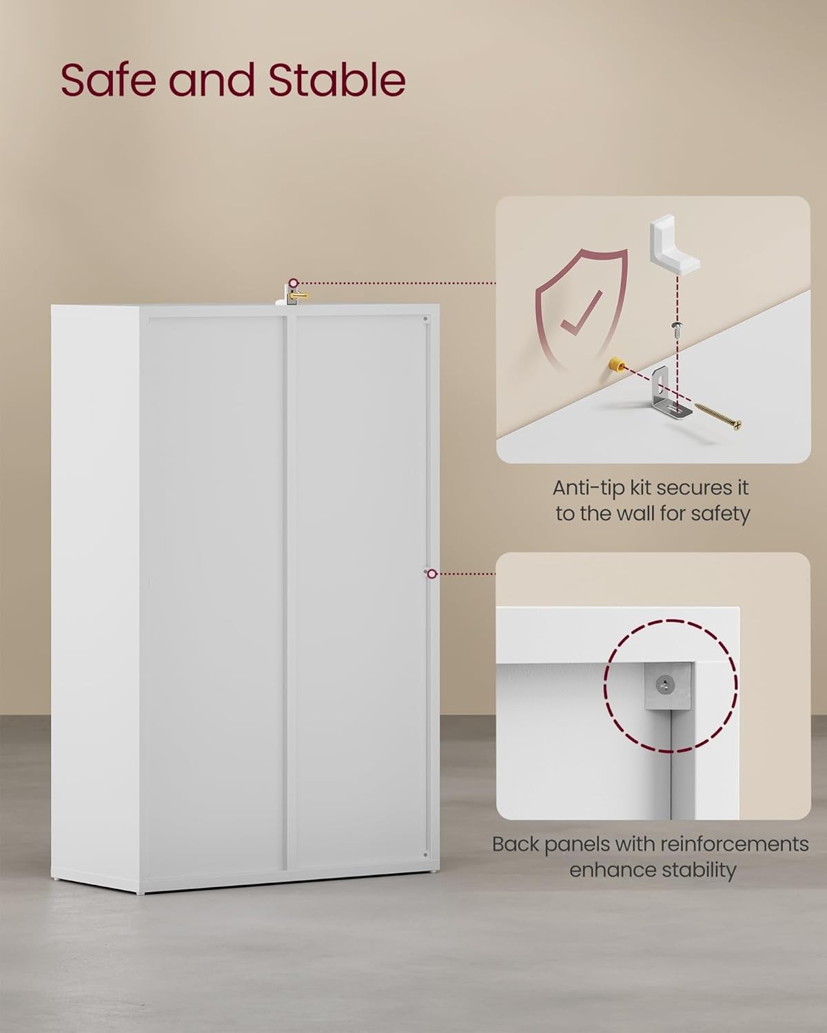 5-Compartment White Bookcase | Modern Cube Storage Shelf for Home Office Living