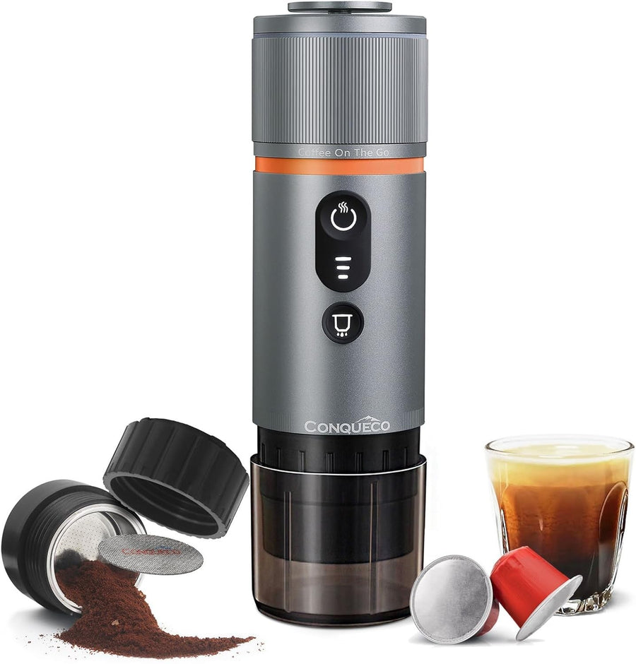 Portable Electric Espresso Maker 12V Self-Heating Travel Coffee Machine