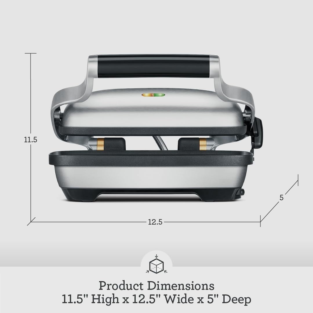 Single Sandwich Press Toaster 1500W Adjustable Height Non-Stick