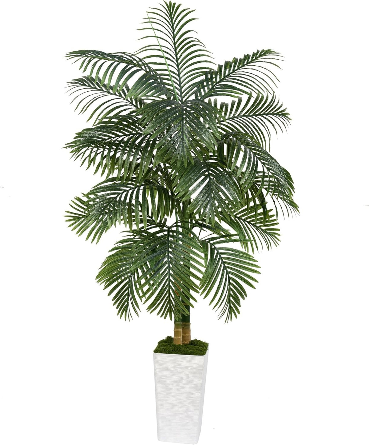 180cm Artificial Palm Tree in White Planter Tall Tropical Indoor Home Decoration