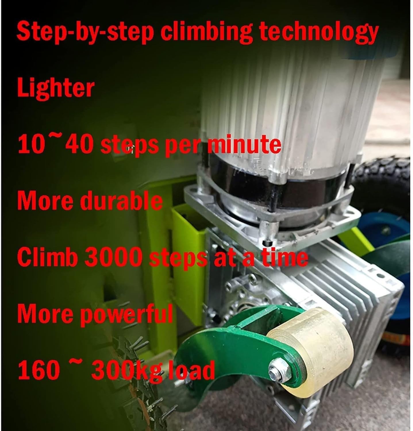 1200W Electric Stair Climber Cart Folding Hand Truck 250kg w/ 48V Battery