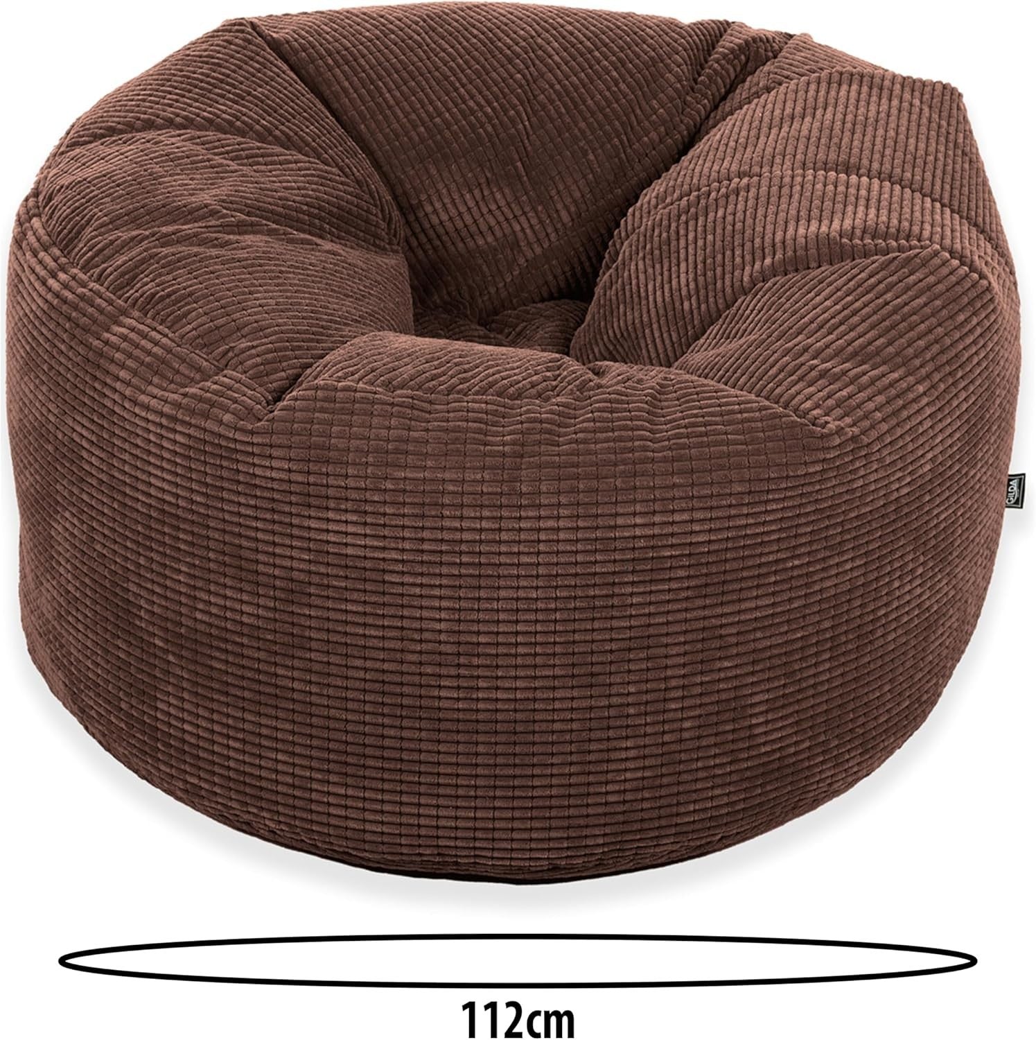 Corduroy Monster Bean Bag Chair - Soft Filled, Portable Lounger, Kids/Adults