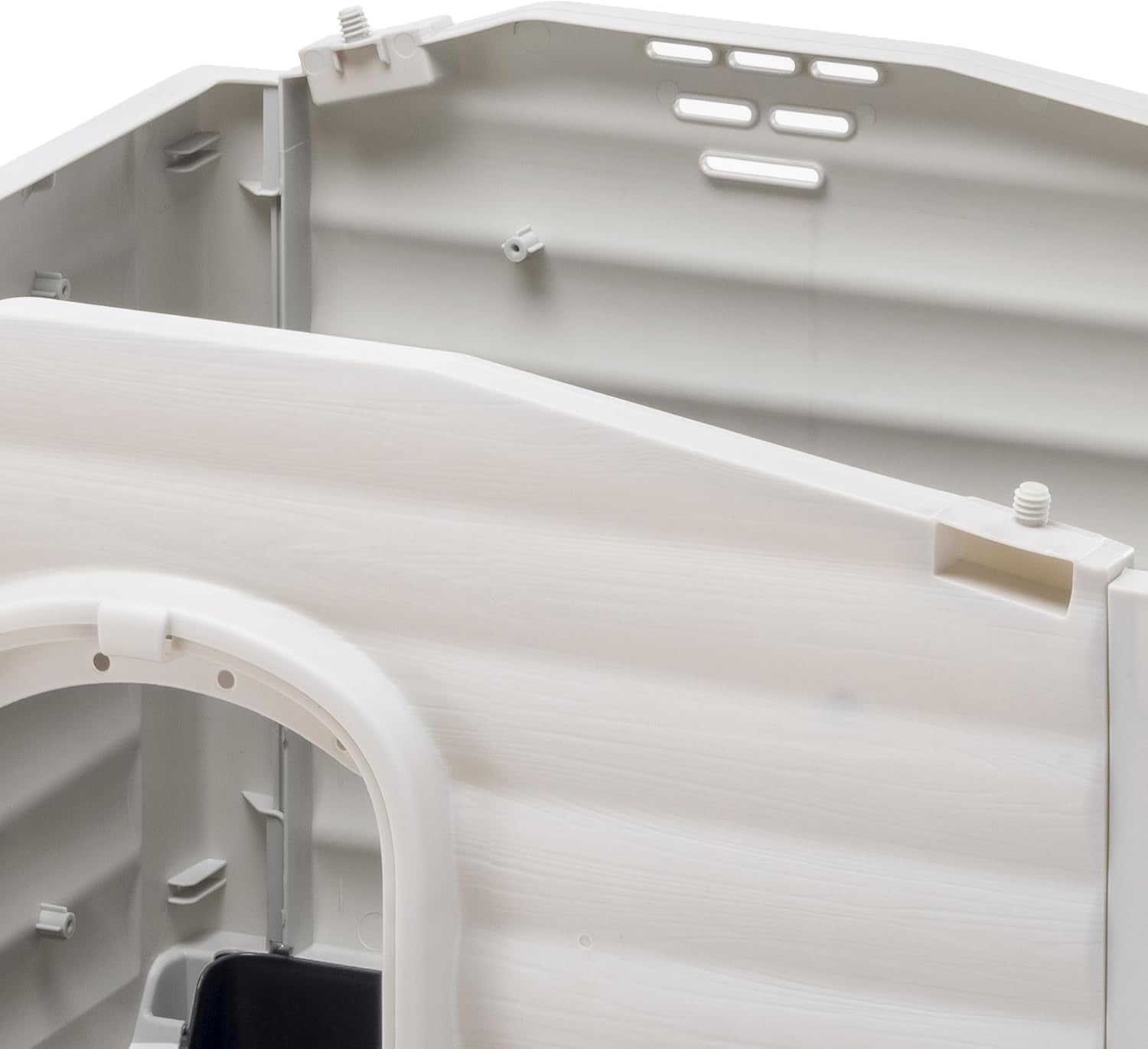 Outdoor Dog Kennel Small with Drainage, Insulating Base & Removable Roof