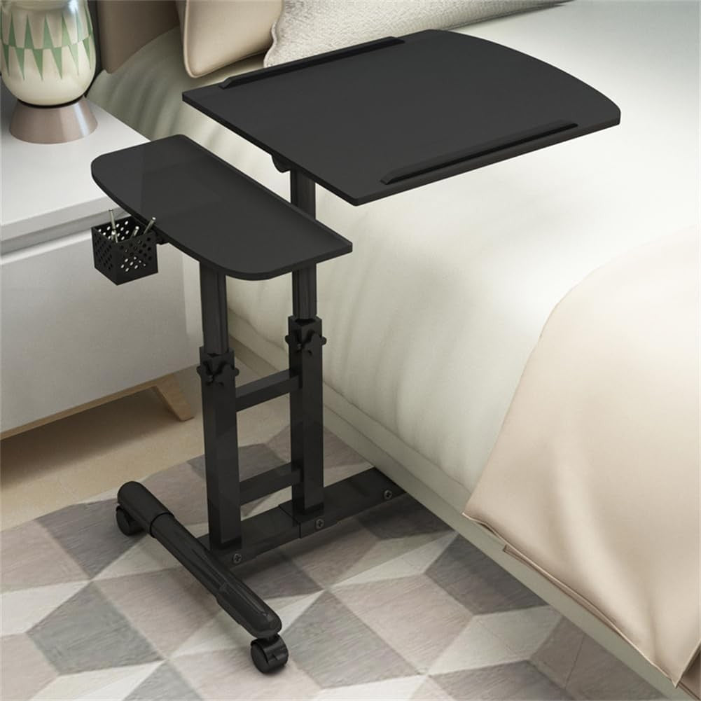 Adjustable Tattoo Workstation Rolling Table with Wheels Height Tilt Desk