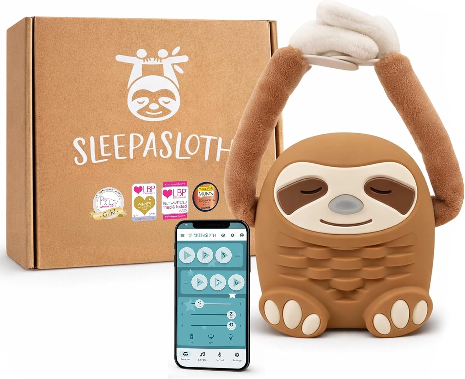 Baby Sound Machine White Noise Night Light Voice Recorder Sleep Aid