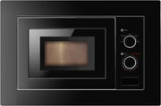Black 17L Built-in Digital Microwave 5 Power Levels 24.5cm Turntable