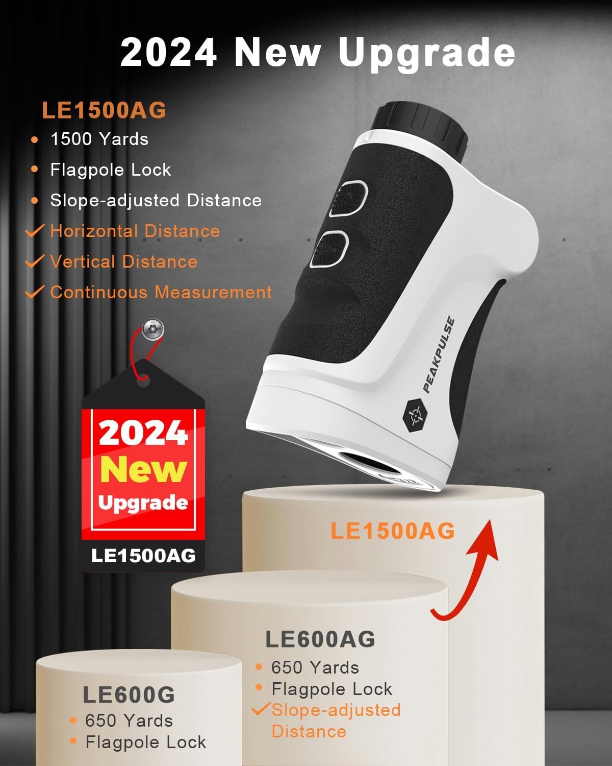 Golf Laser Rangefinder 1700 Yards Slope Flag Lock Vibration 6X Magnification