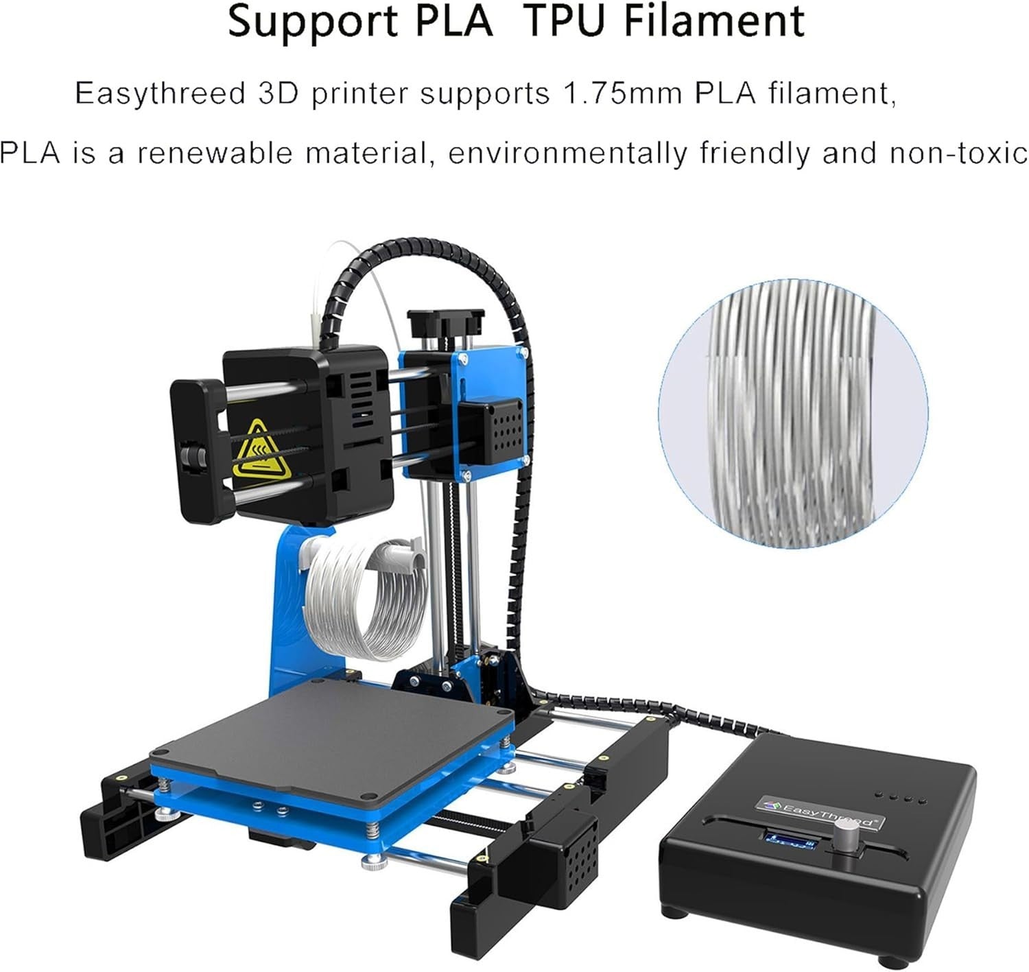 High Speed Mini 3D Printer 230°C Nozzle Precision 100x100x100mm