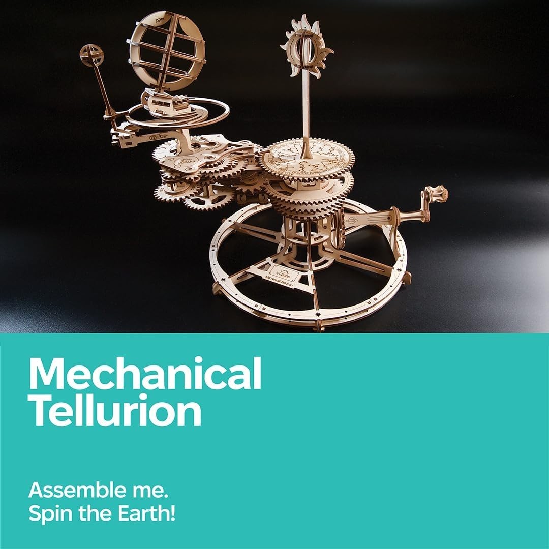 3D Wooden Solar System Puzzle Model Kit – Mechanical Gears, Educational