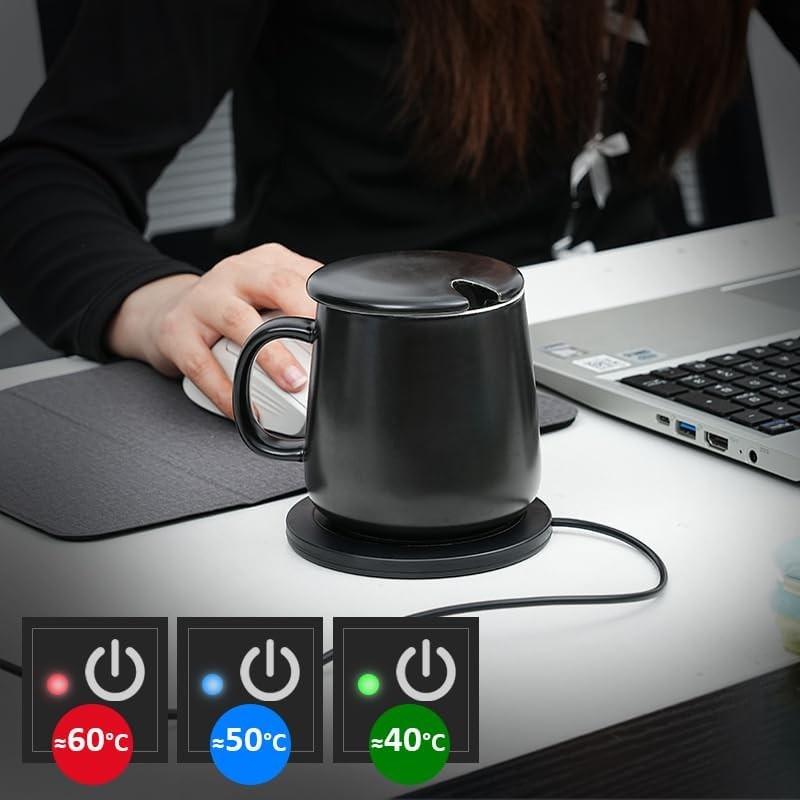 Coffee Mug Warmer 3 Temp Smart Desk Beverage Heater