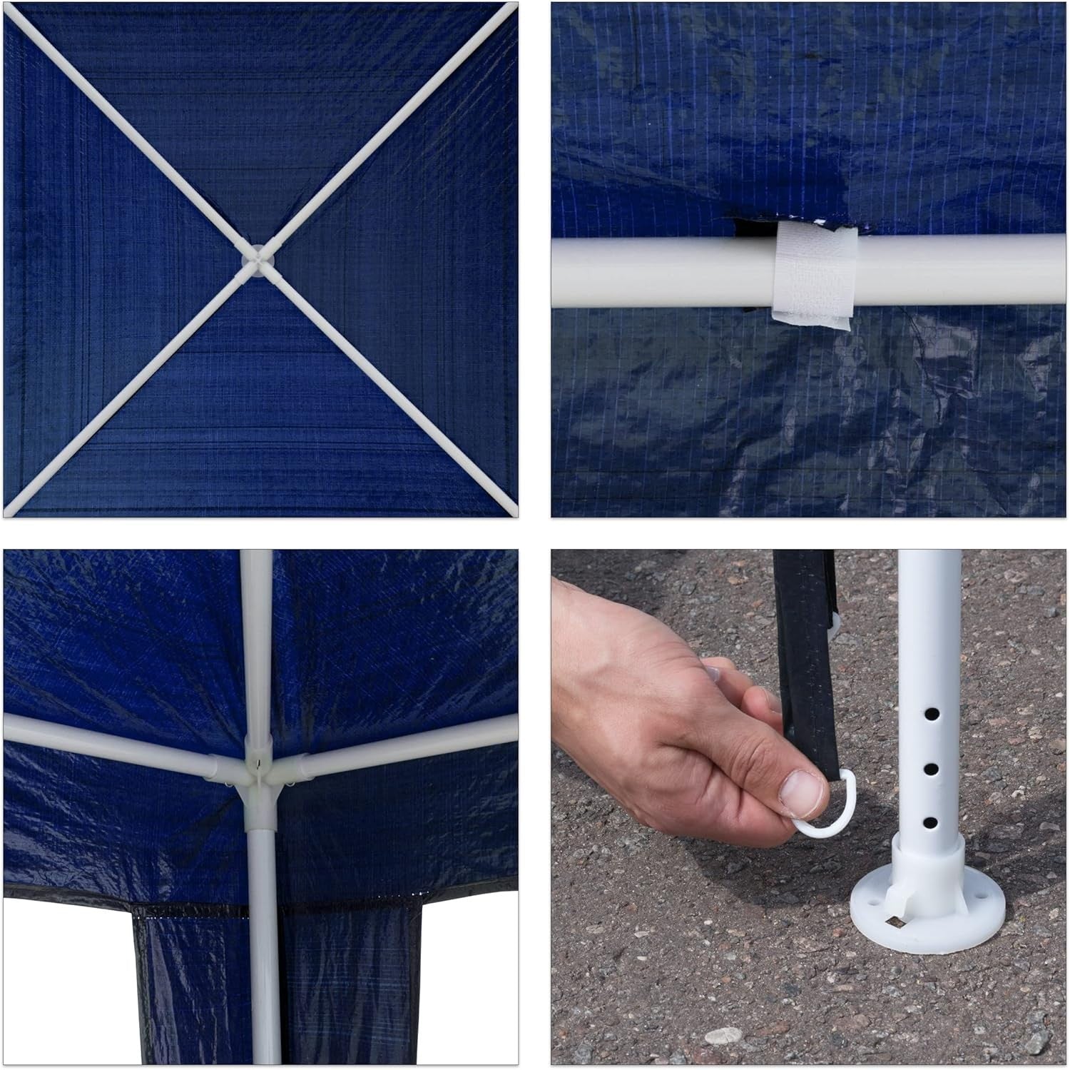 2.5x3x3m Blue Gazebo Party Tent Steel Frame Garden Pavilion Marquee