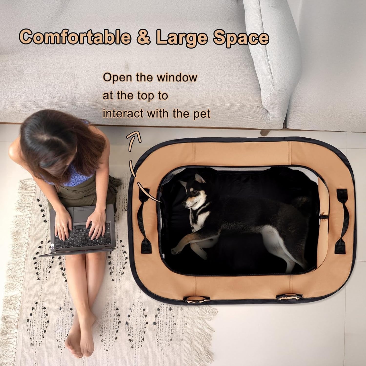 Portable Foldable Outdoor Cat Enclosure Tunnel with Expandable Playpen