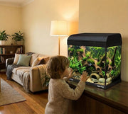 14L Glass Fish Tank Aquarium Kit with Filter, Pump & LED Light