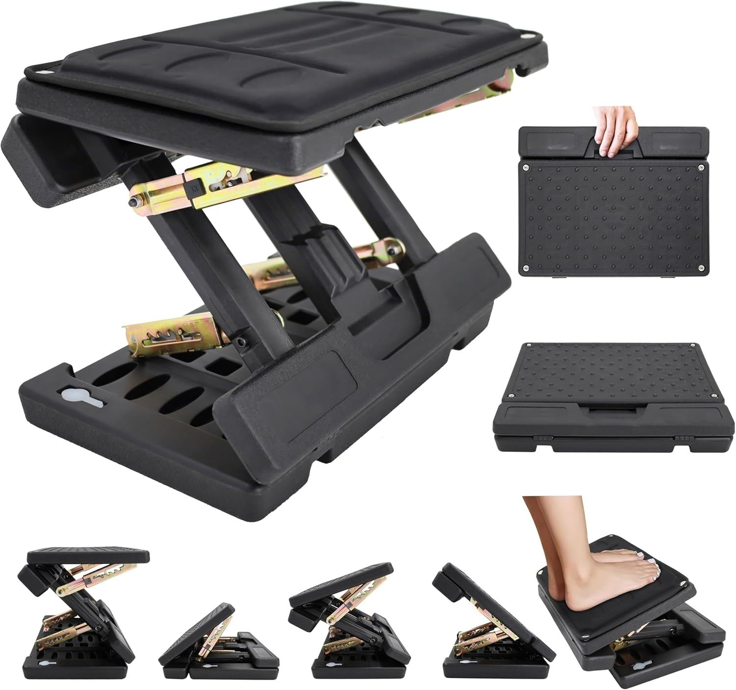Adjustable Under Desk Foot Rest Ergonomic Footrest for Office Home Use