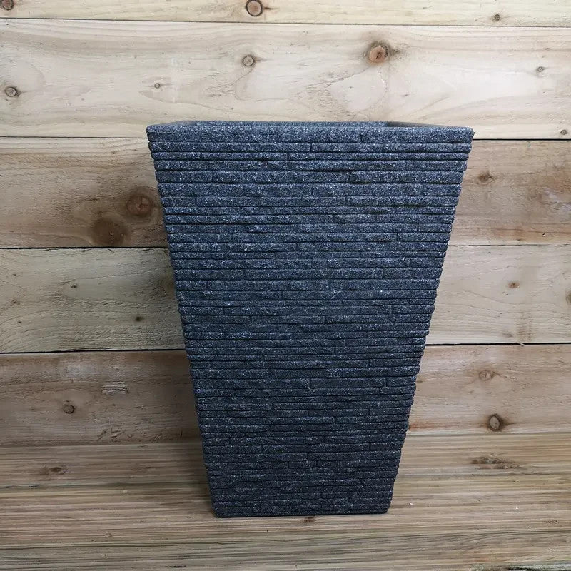 Tall Slate Effect Garden Planter Frost-Proof Eco Indoor Outdoor 45cm