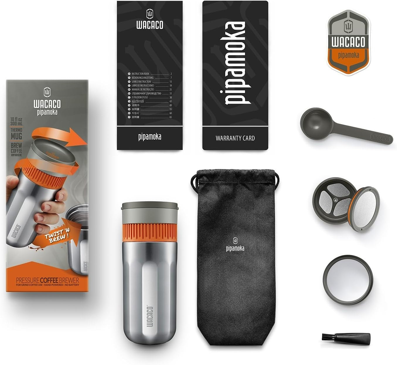 Portable Vacuum Coffee Maker Travel Mug | Stainless Steel Quick Brew System