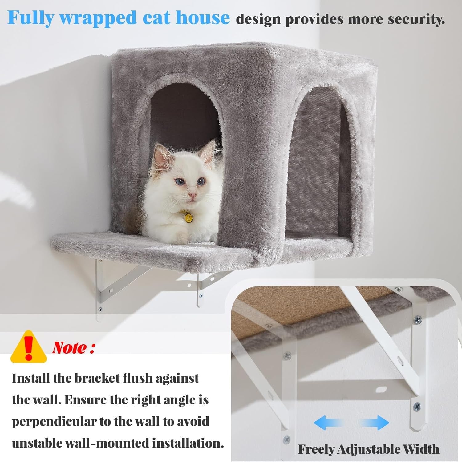 Cat Wall Shelves Set with Tunnel Climbing Frame Scratching Posts 6PCS