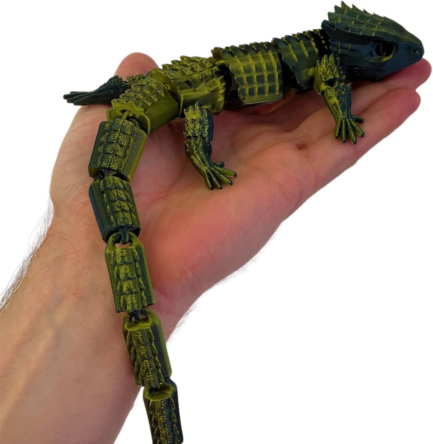 Gold Speckled Lizard Fidget Articulated Colour Changing Desk Toy