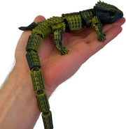 Gold Speckled Lizard Fidget Articulated Colour Changing Desk Toy