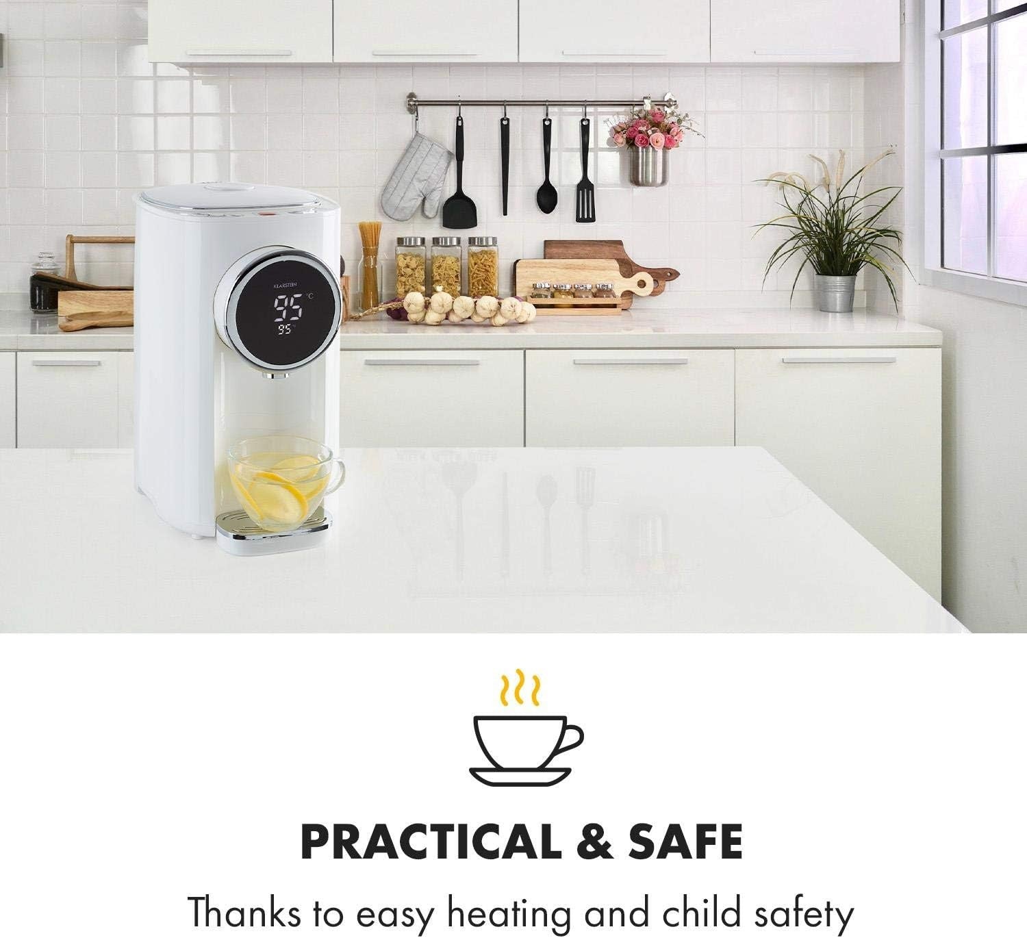 Instant Hot Water Dispenser 5L LCD Touch Control Stainless Steel Safe