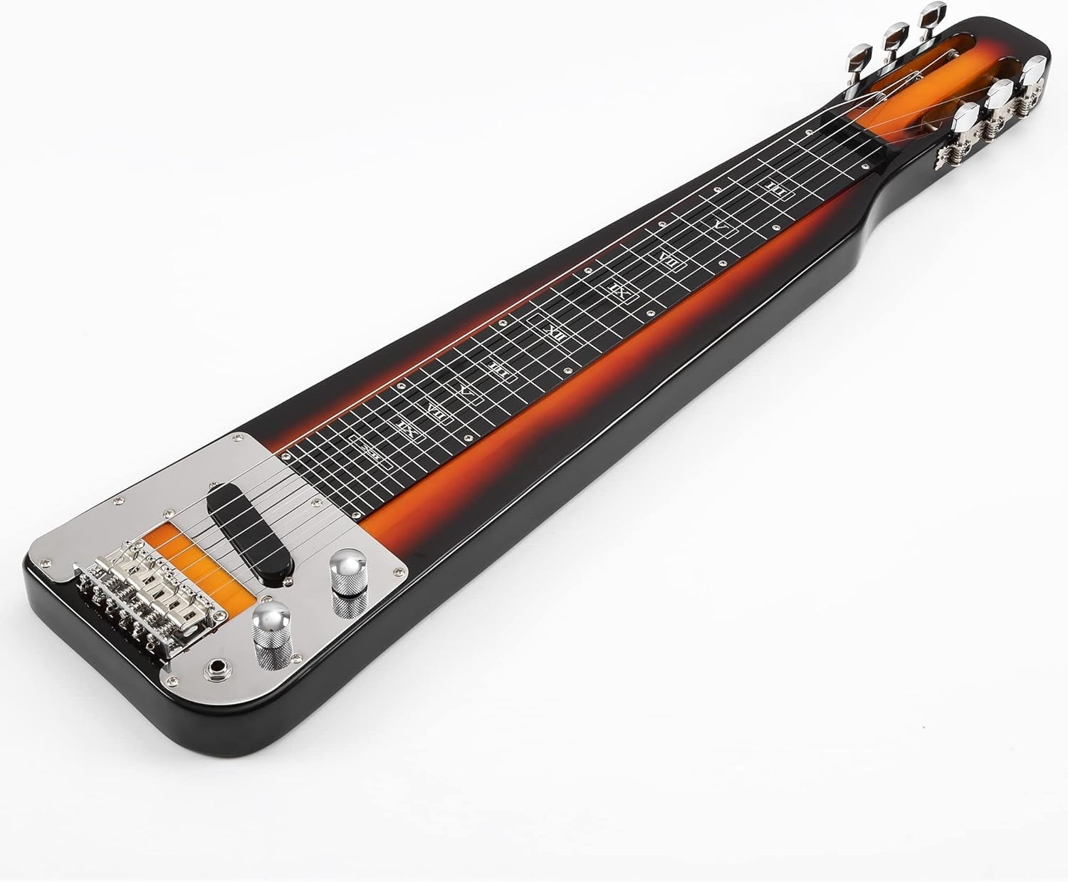 Lap Steel Guitar 6 String Electric Slide Full Size Sunburst