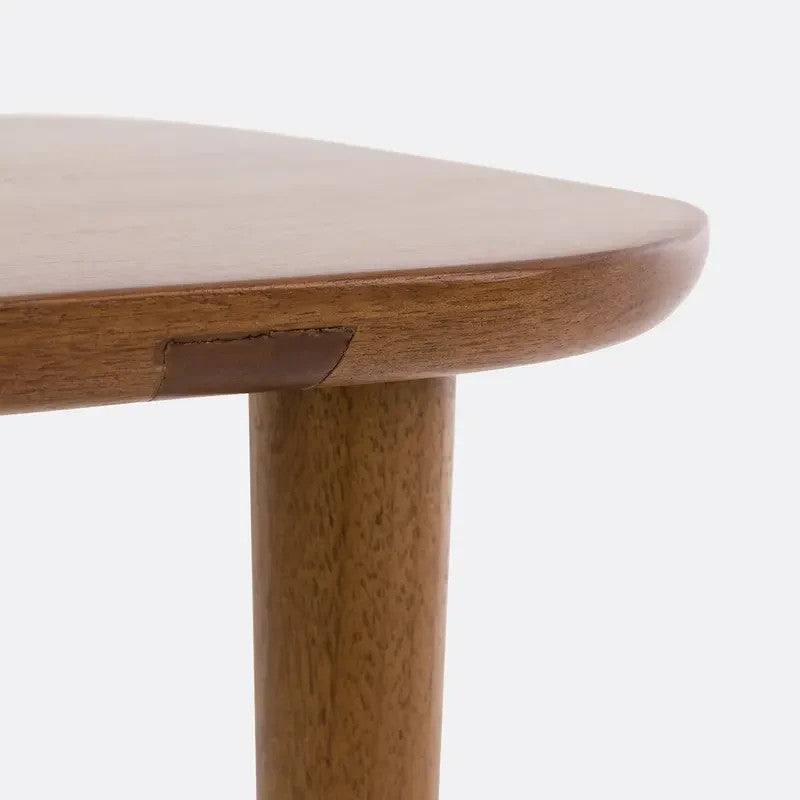 Solid Walnut Coffee Table with Bevelled Edge & Retro Tapered Legs