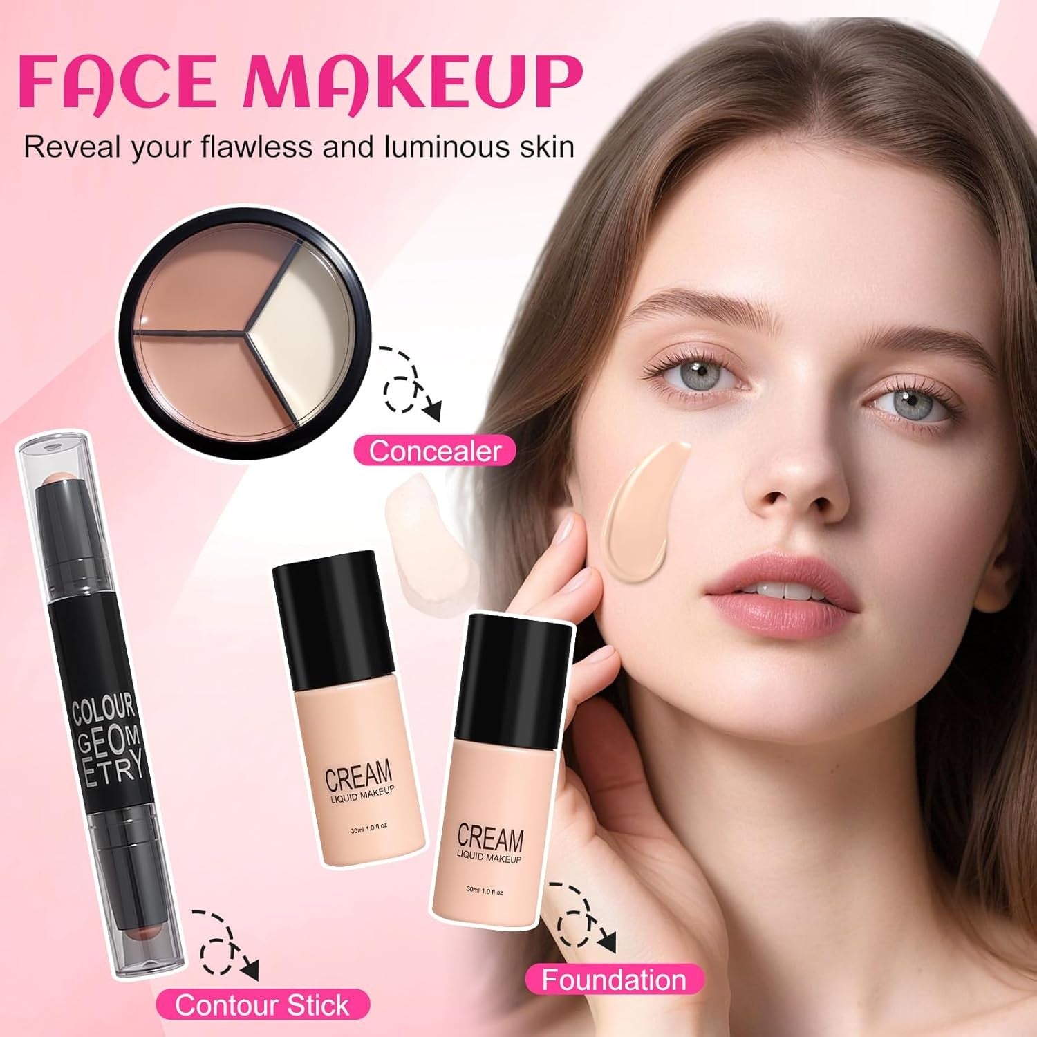 All In One Makeup Kit Full Set Travel Gift with Palette