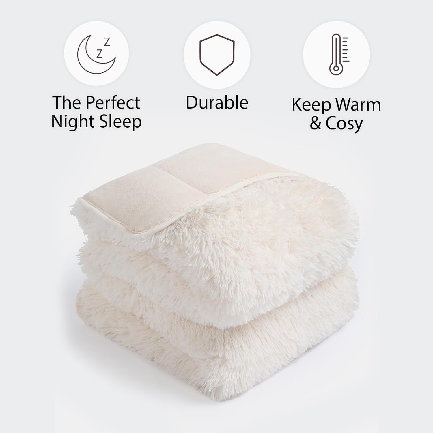 Weighted Blanket 6kg Fleece Throw Single Bed Adults Stress Relief