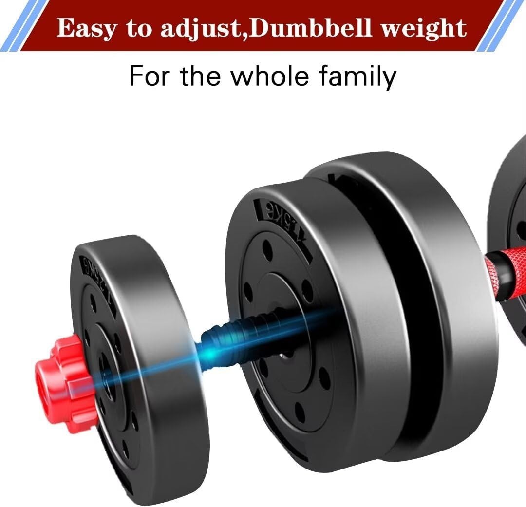 Adjustable Dumbbell Barbell 2 in 1 Weight Set Home Gym Free Weights