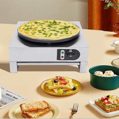 Commercial 1500W Electric Crepe Maker | 40cm Non-Stick Pancake Machine