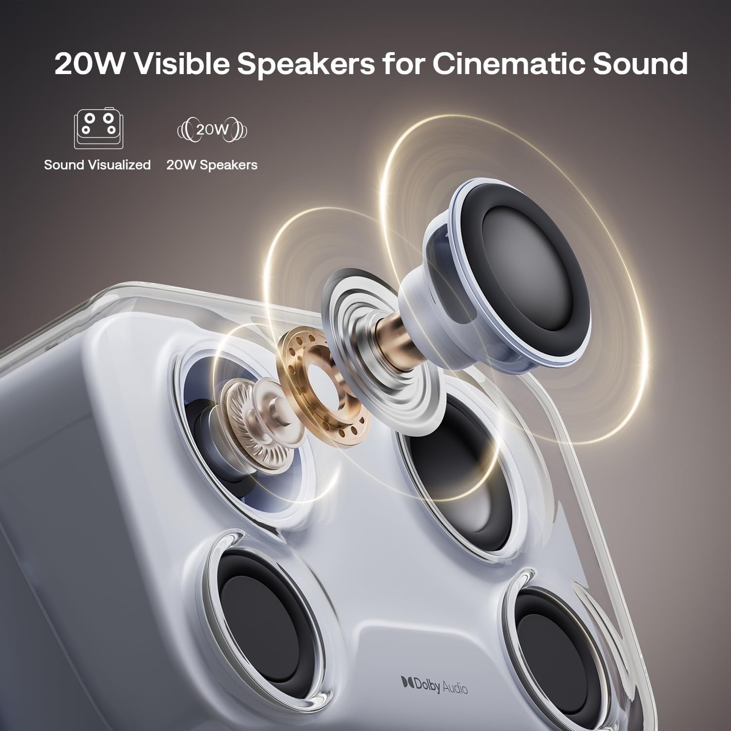 1080P Smart Projector Google TV 500 ANSI Dolby 20W WiFi Bluetooth