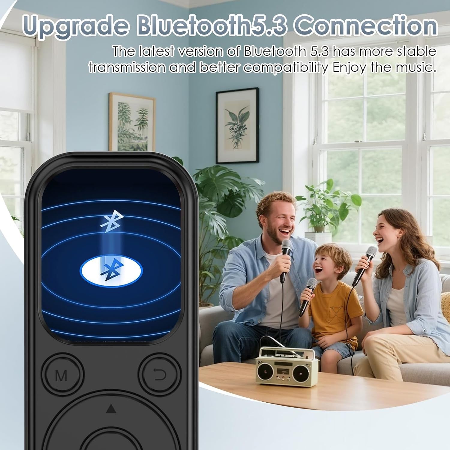 64GB Bluetooth 5.3 MP3 Player Built-in Speaker FM Radio Black
