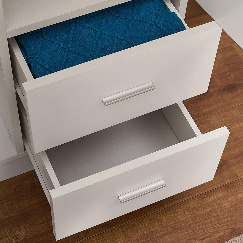 Modern 2 Door Wardrobe with Drawers & Shelf | Durable Bedroom Storage Unit