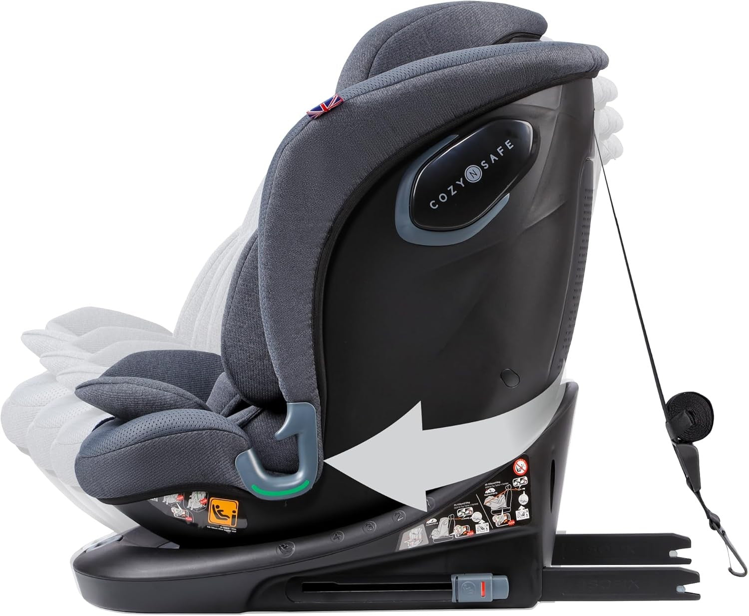 360° Rotating i-Size Child Seat ISOFIX 40–150cm All-in-One Safety