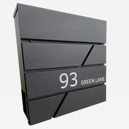 Lockable Wall Mounted Post Box Waterproof Metal Mailbox Secure Stylish Durable