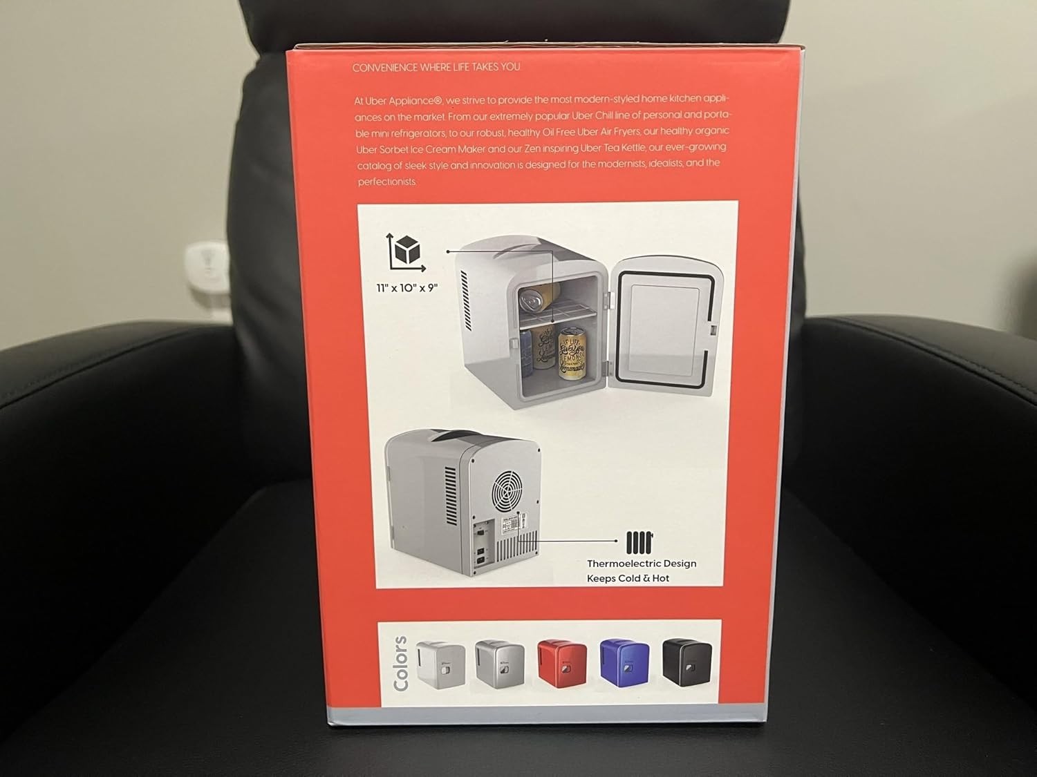 4L Mini Fridge Portable White Retro Cooler Heater AC/DC Use